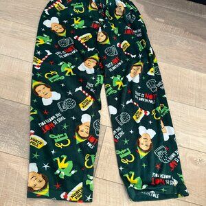 BUDDY THE ELF GREEN CHRISTMAS PAJAMA PANTS UNISEX SMALL